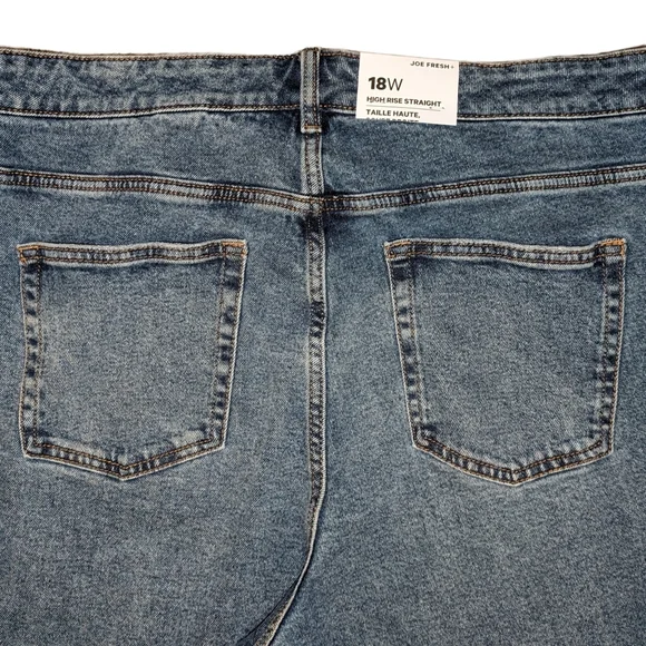 *NWT* Joe Fresh High Rise Straight Jeans, Plus Size 18W - Picture 7 of 7